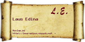 Laus Edina névjegykártya